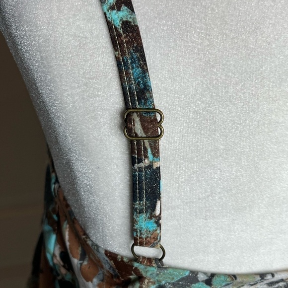 ST Tropez Swimwear Romper Geometric Metallic Adjustable Straps One Piece Suite 8 - Picture 14 of 14